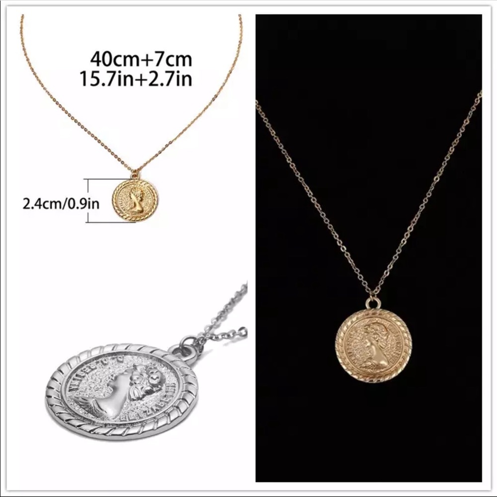 GOLD COIN NECKLACE - Picture 3 of 4